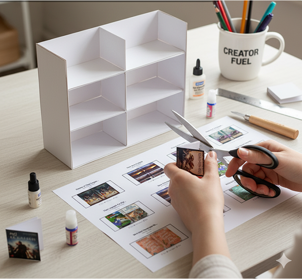 3D Mini Bookshelf DIY